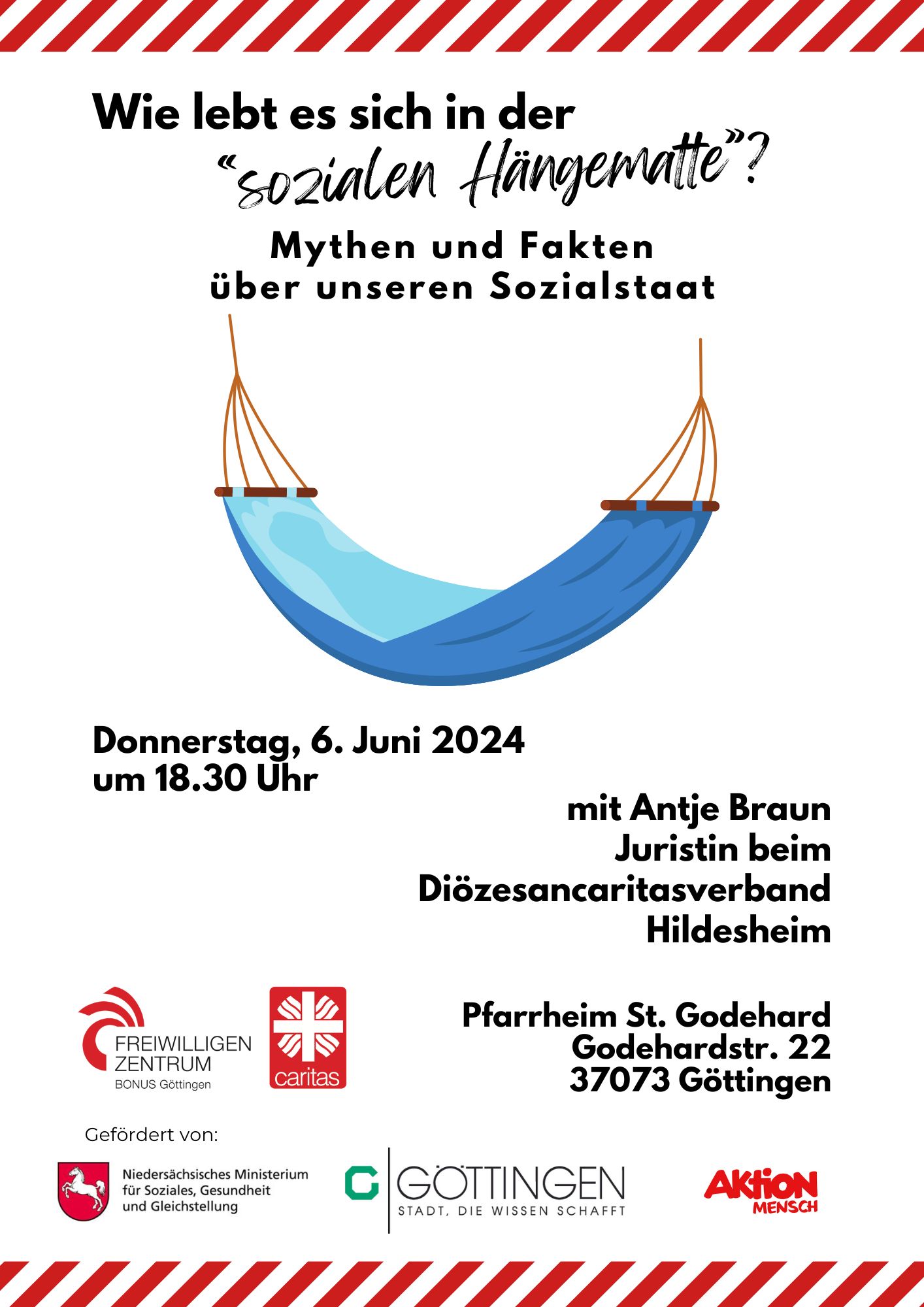 Plakat: Wie lebt es sich in der „sozialen Hängematte“?